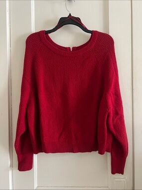 Zara Red Crewneck Sweater